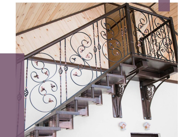 Кованые лестницы в Соли-Илецке от 81260 руб. под ключ