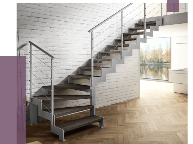 Г-образные лестницы под ключ в Соли-Илецке от 37765 руб. | ПРОЛЁТ-Сои