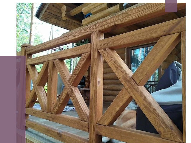 Деревянные перила под ключ в Соли-Илецке от 7814 руб. 