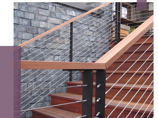 Тросовые перила под ключ в Соли-Илецке от 7918 руб.