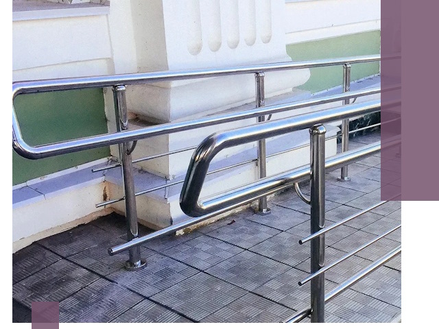 Ограждения пандусов из металла и нержавейки в Соли-Илецке