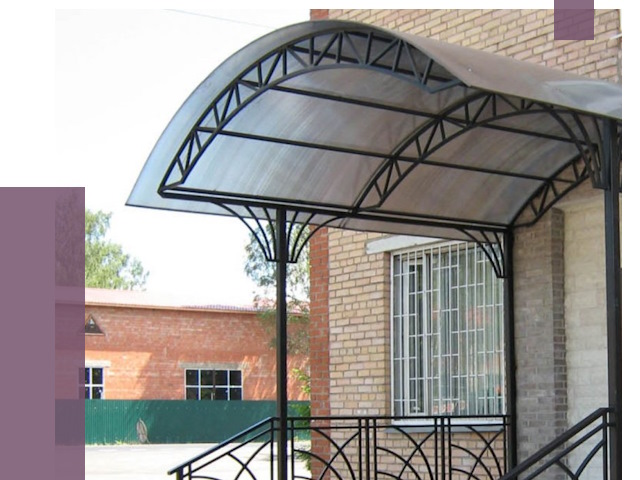 Металлические навесы и козырьки в Соли-Илецке от 13023 руб.