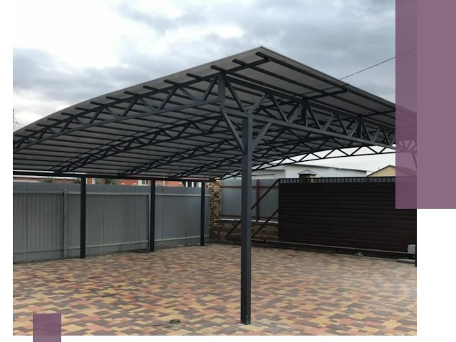 Недорогие навесы под ключ в Соли-Илецке — изготовление и монтаж