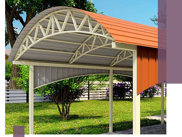 Навесы из профнастила под ключ в Соли-Илецке — установка и монтаж