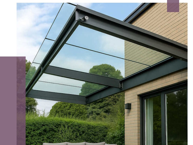 Стеклянные навесы и козырьки в Соли-Илецке от 12502 руб.