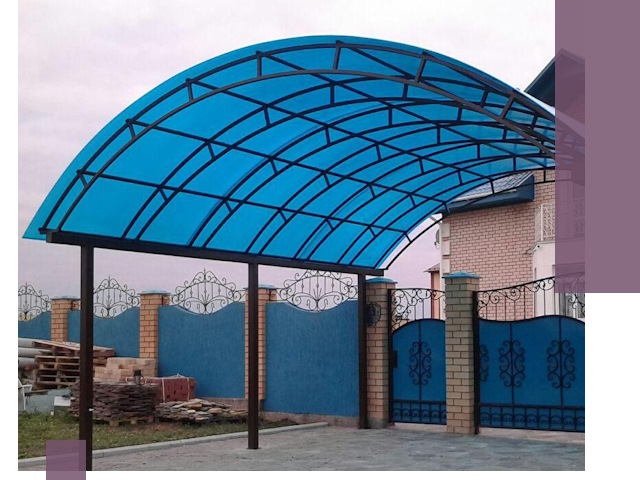 Арочные навесы под ключ в Соли-Илецке — изготовление и монтаж