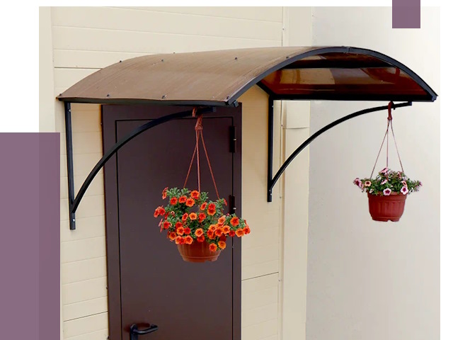 Козырьки над входом в Соли-Илецке от 15106 руб.  | ПРОЛЁТ-Сои