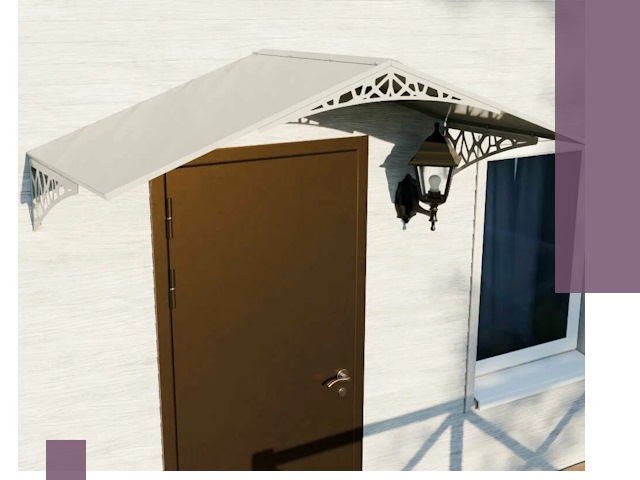 Металлические козырьки на входы и террасы в Соли-Илецке