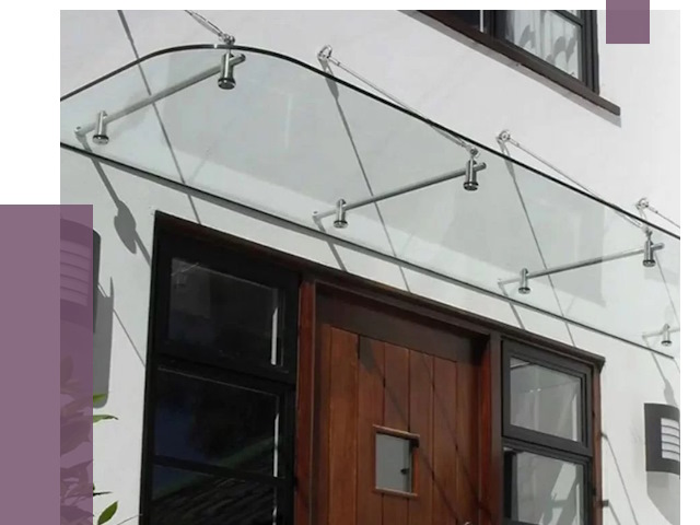 Стеклянные козырьки в Соли-Илецке от 19273 руб. | ПРОЛЁТ-Сои