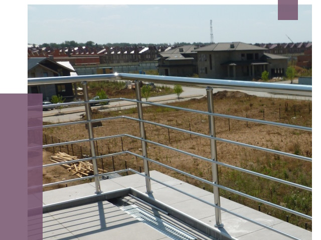 Парапеты из нержавеющей стали в Соли-Илецке от 8126 руб. за м² | ПРОЛЁТ-Сои