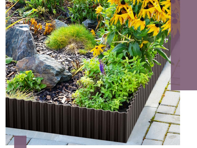 Металлические бордюры для клумб в Соли-Илецке — производство и монтаж