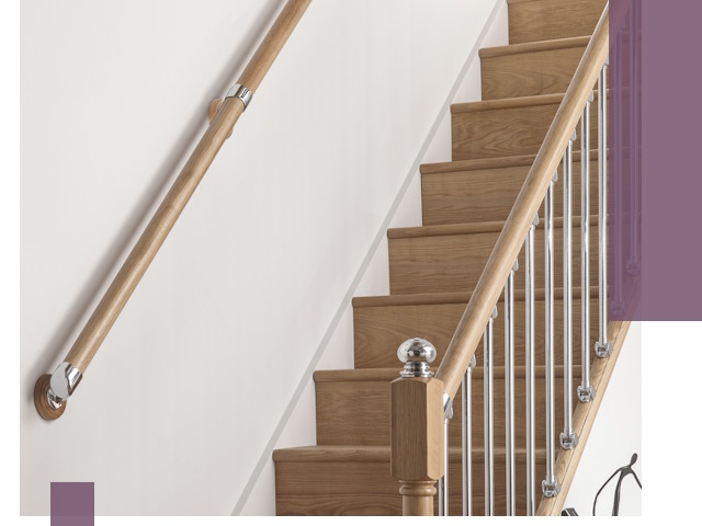 Пристенные поручни из стали и нержавейки под монтаж в Соли-Илецке